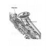 AS-300 Selmer Alto Saxophone Low C#/B Roller & Shaft Screw