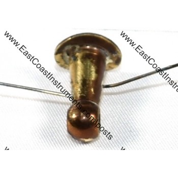 18.5mm key rod support post, 3mm hole, Selmer Bundy Style